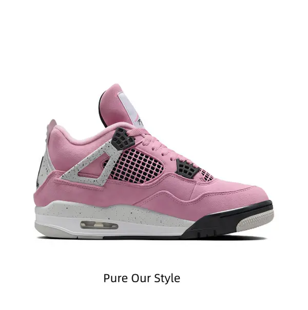 Men Budget Friendly Fashion Casual Sports Sneakers Unisex, Soft Pink Perforated Vent Suede Mesh, Cushion Rubber Outsole, All-match Street Trainers