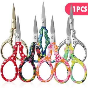 Embroidery Scissors, 1-Count Stainless Steel Stork Scissors for Sewing, Crafts, Artwork and Everyday Use, Multifunctional Paper Cutter and Classroom Stationery Gift for Girls and Adults