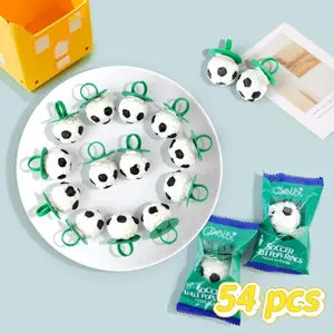 Soccer Ring Lollipops, Individually Wrapped Candy for Birthday Party Favors, Soccer Candy Lollipops Suckers,54 Count