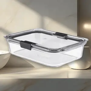 Rubbermaid 8 Cup Brilliance Glass - Airtight Food Storage, 8 Cup, Glass, for Kitchen, Dishwasher Safe, BPA-Free, Leak-Proof