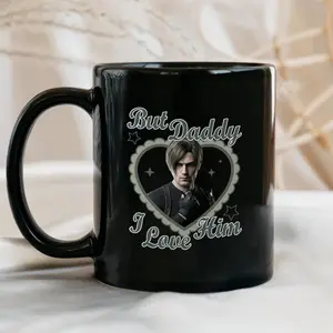 Vintage Resident Evil 9 Leon Scott Kennedy Mug, But Daddy I Love Him Kennedy Mug Resident Evil 9, Re9 Video Game Vintage Ceramic Mug