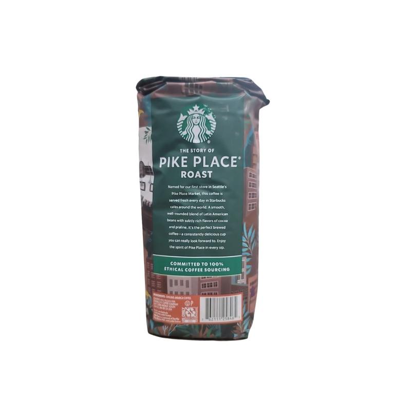 Starbucks Pike Place Medium Roast Ground Coffee Bag, 40 Ounce