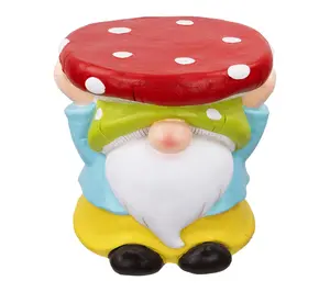 Northlight Gnome Mushroom Outdoor Garden Plant Stand - 12.25"