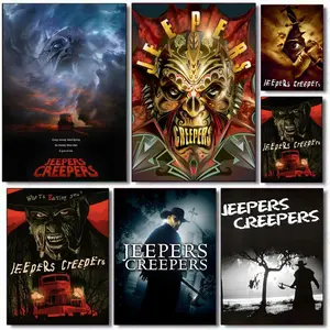 Horror Movie Jeepers Creepers Poster Art poster movie mural family childrens room wall decoration print Gift suitable for living room bedroom bar parlor home decor gift fade-Resistant, Non-sticky, vibrant Wall print
