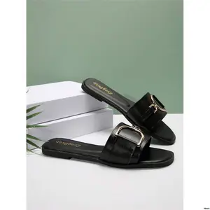 CasualSummerShoesWithStylishBuckle sFashionFlatSandals Women