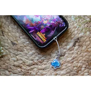 Cookie Run Kingdom Pure Vanilla Soul Jam Acrylic Phone Charm | Glitter Epoxy Front | 1" x 1"