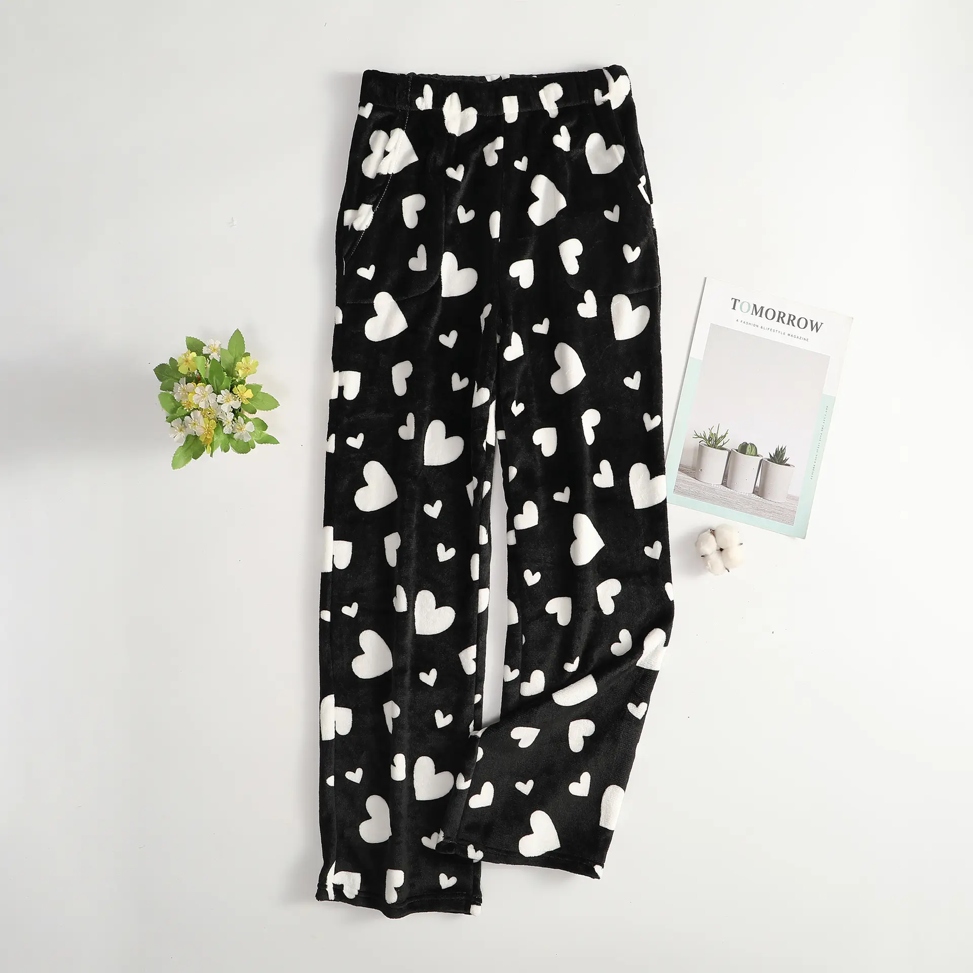 Black background peach heart