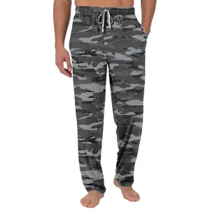 Men's Pajama Pants Lounge Camo Grey