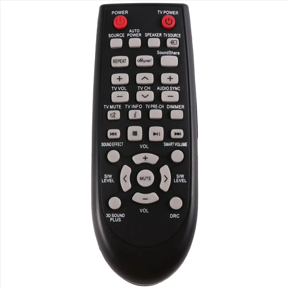Wireless Plastic Infrared Remote Controller with Screen & Full Functions, Energy Efficient Switch Replacement for Samsung AH59-02547B, HW-F450, HWF450 Soundbar, 13.3×4.5×2cm, 1* Remote Control, No Retail Package, aaa, Display, Long-Distance Replacement