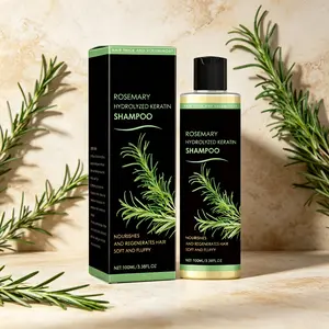 Thickening & Volumizing Shampoo 100ml – Rosemary + Hydrolyzed Keratin – Adds Body to Thin, Flat Hair – Nourishes & Regenerates Hair – Soft, Fluffy, Full Results – For Fine, Limp & All Hair Types