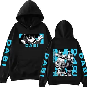 Anime My Hero Academia Dabi Hoodie, Harajuku Hip Hop Pullover Tops, Gift for Fans – Menswear, Graphic Tee Men Outfits Gifts, Gift For Him