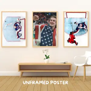 (UNFRAMED POSTER) Team USA Hockey Champions Poster, Room Decor, Gift For Fans