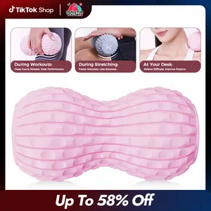 Keep Electric Peanut Fascia Ball, 3-Speed Vibrating Massage Roller, Deep Tissue Muscle Relief for Neck Back Shoulder, Portable Silicone Trigger Point Massager for Office Gym Home,SummerVibes