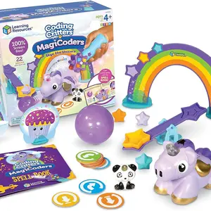 Learning Resources Coding Critters Magic Coders Skye the Unicorn - Code Games for Boys and Girls, Robotics for Kids, STEM Programming, Engineering Gift Set, Montessori Activity Toy, School Projects