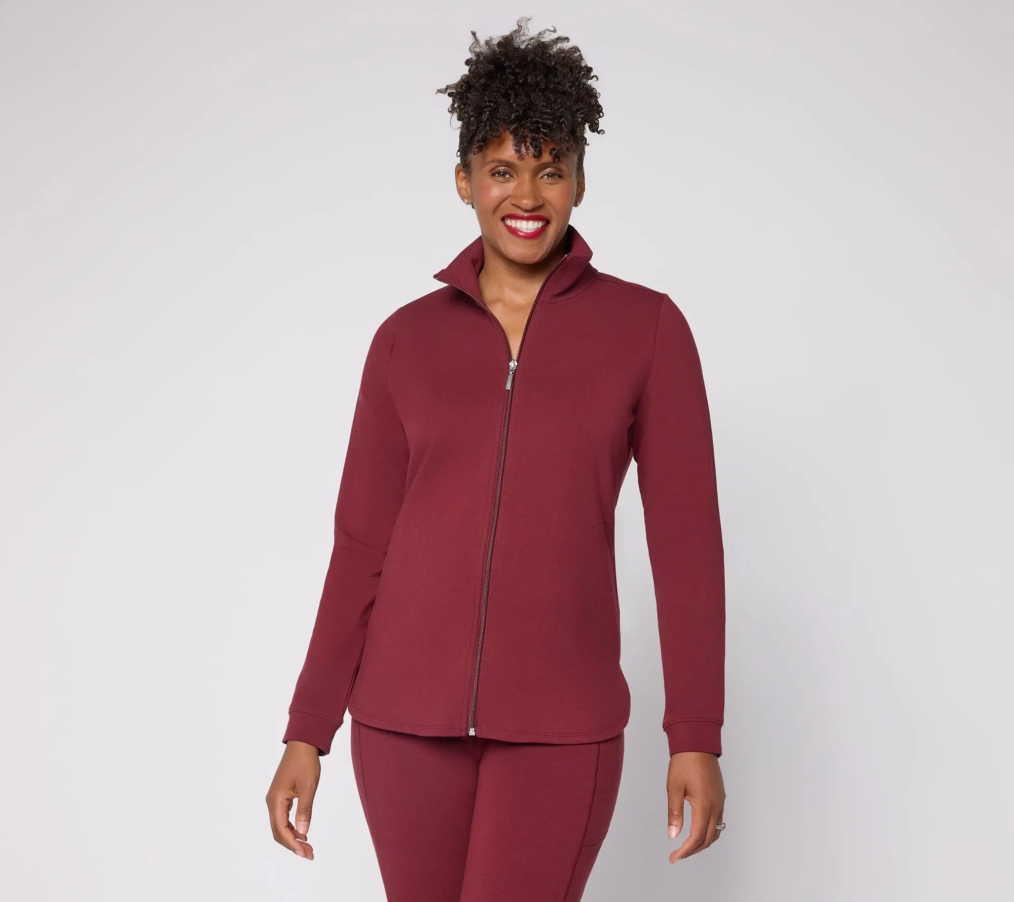 Denim & Co. Active Duo Stretch Zip-Front Jacket Denim & Co. Active Duo Stretch Zip-Front Jacket