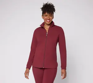 Denim & Co. Active Duo Stretch Zip-Front Jacket