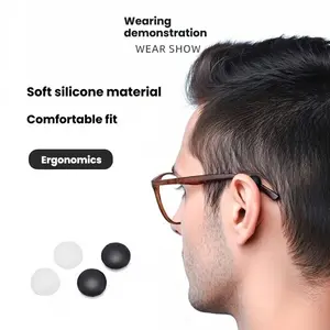 Silicone Eyeglasses Ear Grips, 26-Pack Soft No-Slip Bean-Shaped Retainers for Glasses & Sunglasses