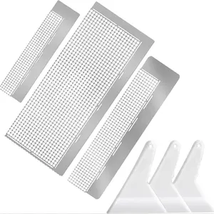 DIY Stainless Steel Diamond Painting Ruler, 240 Holes 360 Holes 400 Holes 1020 Holes with Corrector, Diamond Painting Positioning Tool, Diamond Art Tools