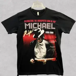 Michael Jackson Memorial T Shirt Mens Black RIP Undisputed King Of Pop S-5XL