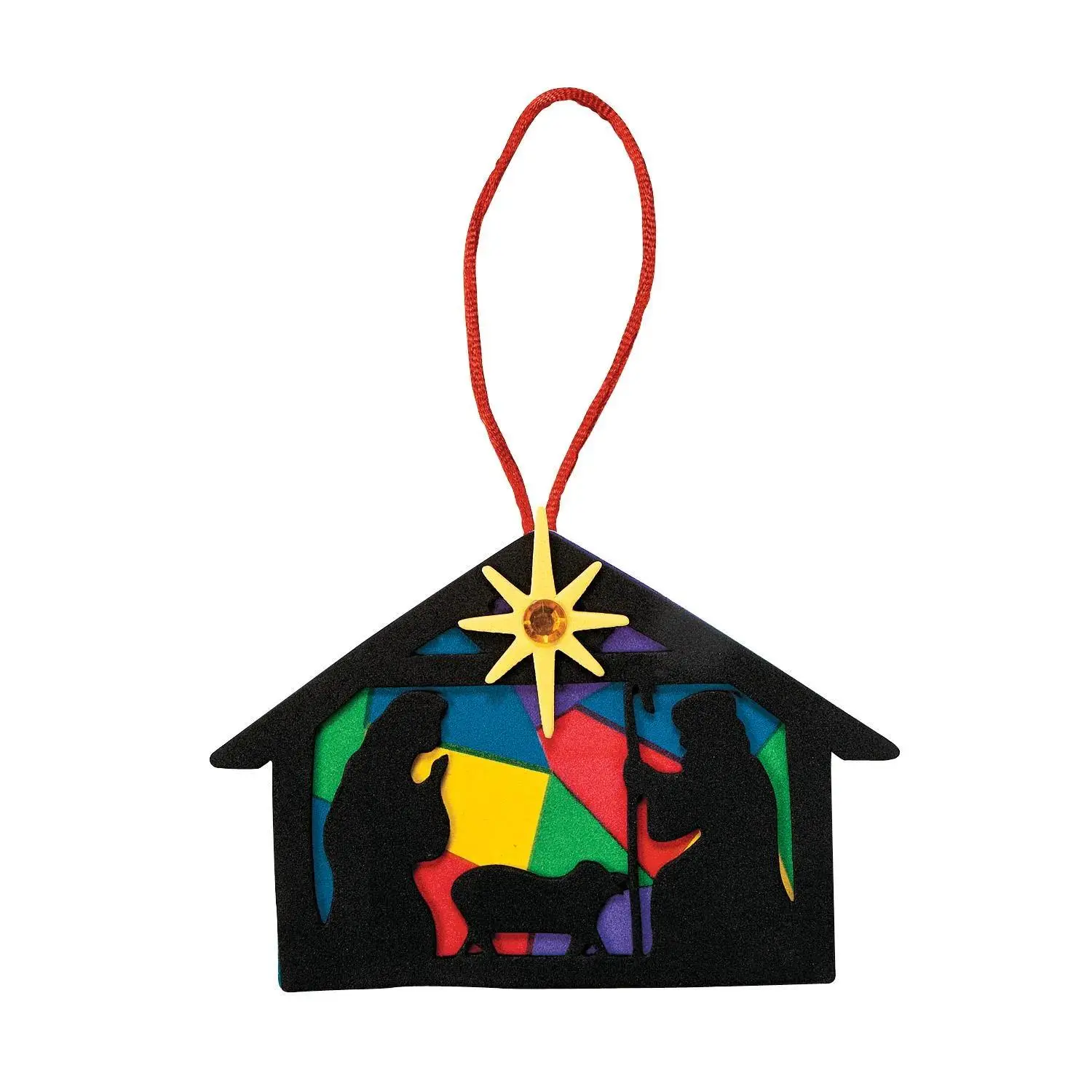 5" x 3 1/2" Nativity Silhouette Christmas Ornament Craft Kit - Makes 12