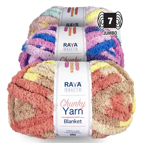 Multicolors Chunky Chenille Yarn for Knitting and Crochet chunky chenille Soft Chunky chenille yarn crochet yarn