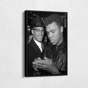 Malcolm X Muhammad Ali Poster Wall Art, Powerful Black History Home Decor, Iconic Duo Artwork For Room Display
