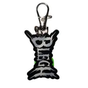 Blegh! Metalcore Acrylic Keychain/ Bag Charm Clip/ Smartphone Cellphone Charm- Cute Accessory for Keys or Bags