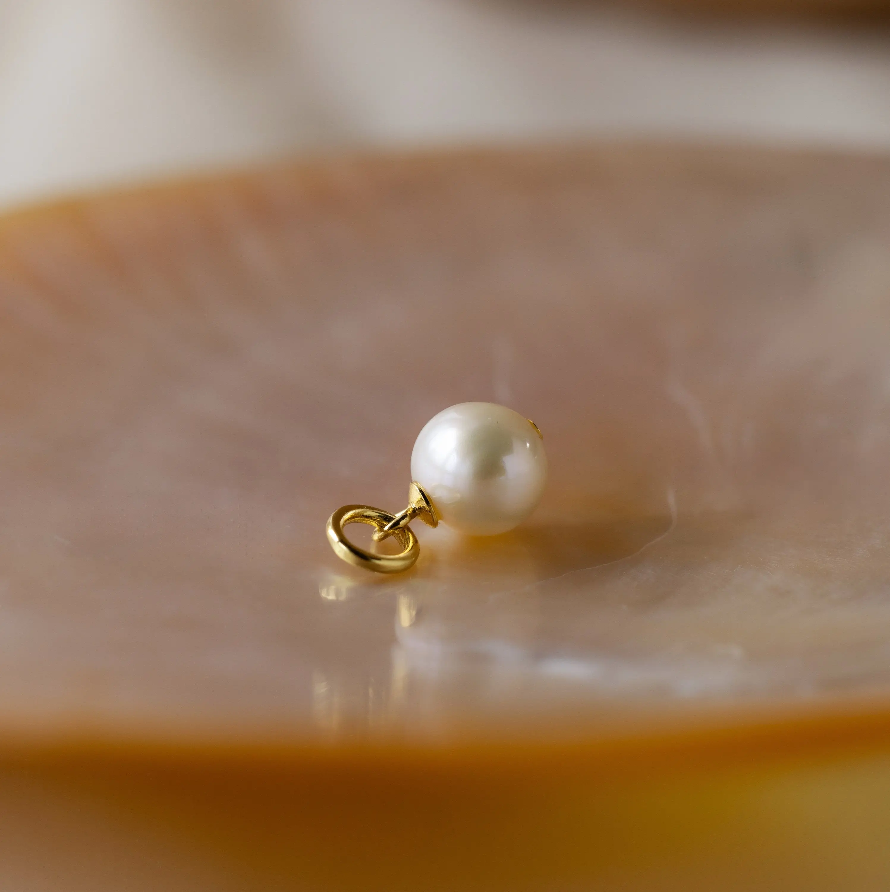 Classic Pearl Charm by Caitlyn Minimalist - Charm for Necklaces, Bracelets & Earrings - Perfect for Bridal Jewelry Set - Best Friend Gift