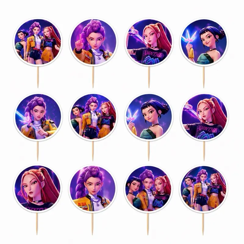 K-Pop Cupcake Toppers | Set of 12 Party Picks