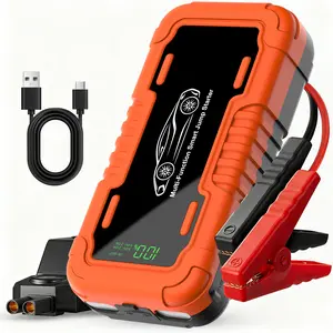 Portable Car Jump Starter with LED Display, 8000A 12V Battery Jump Starter for 2.64gal Gas Or 2.11gal Diesel. Battery Booster with Fast Charging USB Output, LED Emergency Lighting- Motorcycle, Car, SUV, Truck smart