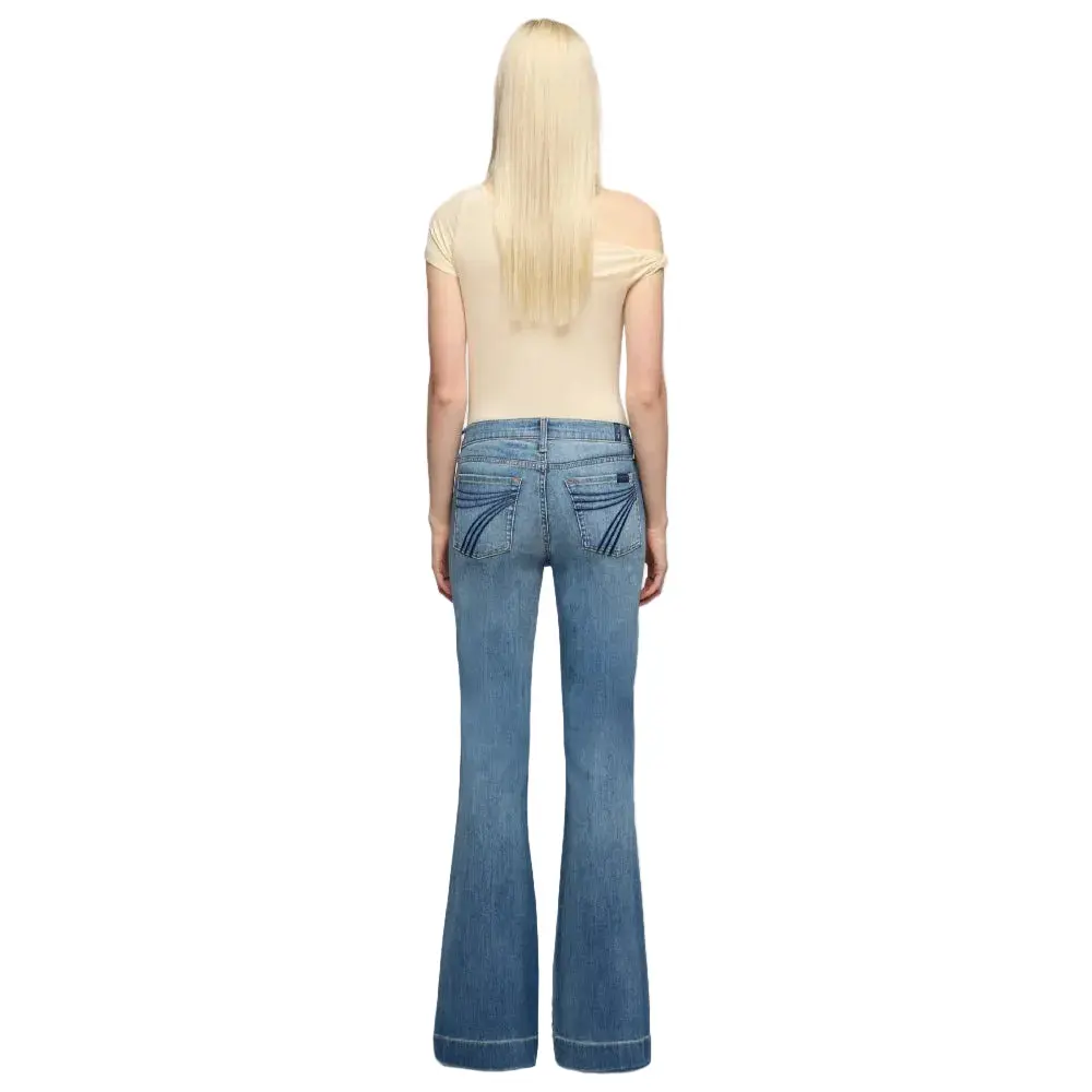 7 For All Mankind Women's Dojo Tailorless Trouser Jeans - Distressed Authentic Light 7U45244A