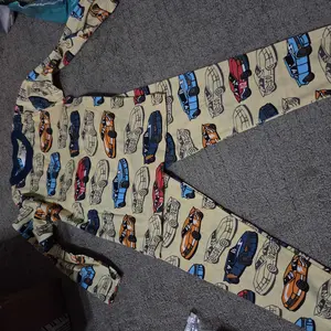 Boys' Long Sleeve Pajama Pants Set, Cute Car & Fish Print, Cartoon Print Pajama, Comfortable Casual Home Wear, Spring Summer Fall, Ages 1-8 Years