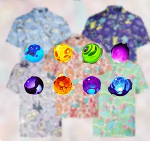 OPRINT Multi Color Hawaiian Shirt for Men – Funny, Breathable & Comfy Tropical Outfit, Perfect Gift for Him on Birthday, Mother’s Day, Father’s Day, Christmas & Summer Vacation