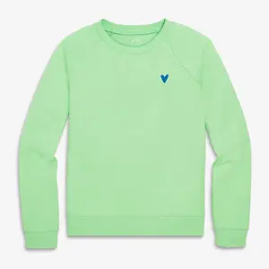 Primary Adult 24/7 Embroidered Heart Sweatshirt (Women's Fit) in Pear Size Small