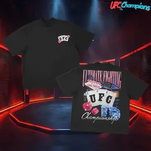 UFC 327 Miami Shirt, Fight Night MMA Tee, UFC Fighter Streetwear, Vintage UFC Graphic Shirt, Oversized Combat Sports Apparel, MMA Gift