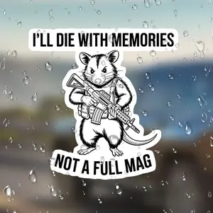 Military Squirrel Sticker, Universal Car Sticker for Cars Laptops Fridges Suitcases Plastic Surfaces, Unique Design Military Theme Decorative Decal