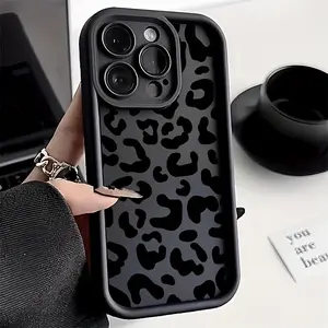 Phone case: 1 Trendy Black Leopard Print Full-Body TPU Protective Phone Case for iPhone 17, 16, 15, 14, 13, 12, 11 Pro Max, Plus,AIR,XS,X,holiday gifts, birthdays, girlfriends, boyfriends, friends or yourself