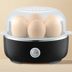 Easy Electric Egg Cooker: 7-Egg Capacity for Soft, Medium, or Hard Boiled, Auto Shut-Off, BPA Free with Measuring Cup (Classic Black)