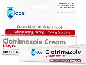 Antifungal Cream 1% USP (1 oz), Anti Fungal Treatment, Relieves Itching, Burning, Cracking and Scaling Associated Athletes Foot, Jock Itch, Ringworm and More