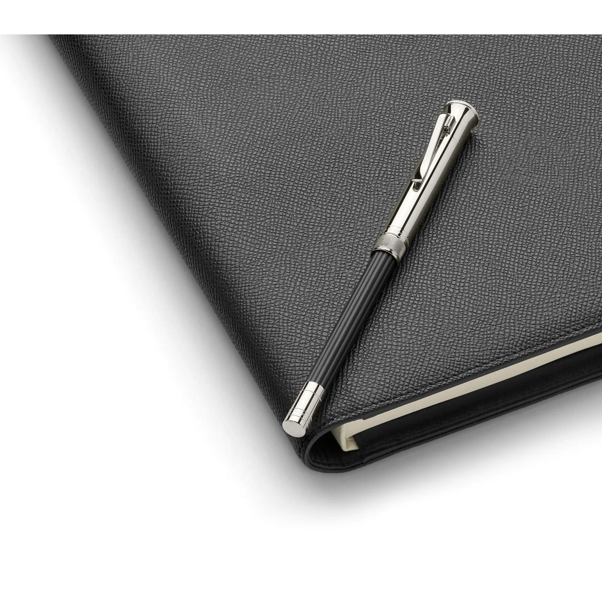 Platinum-Plated Black Graphite Pencil - #FC118568, Finely Fluted Aesthetic Design, B Lead Hardness, Metal Pieces, Sketch Writing Tool, Suitable for All Ages, Includes Eraser