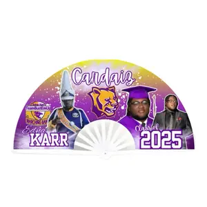 Custom 13 Inch Clack Fan 2025 New Line Dance Popping Fan Bohemian Style Hand Clack Fans for Line Dancing & Performances, Foldable & Portable Design - Decor