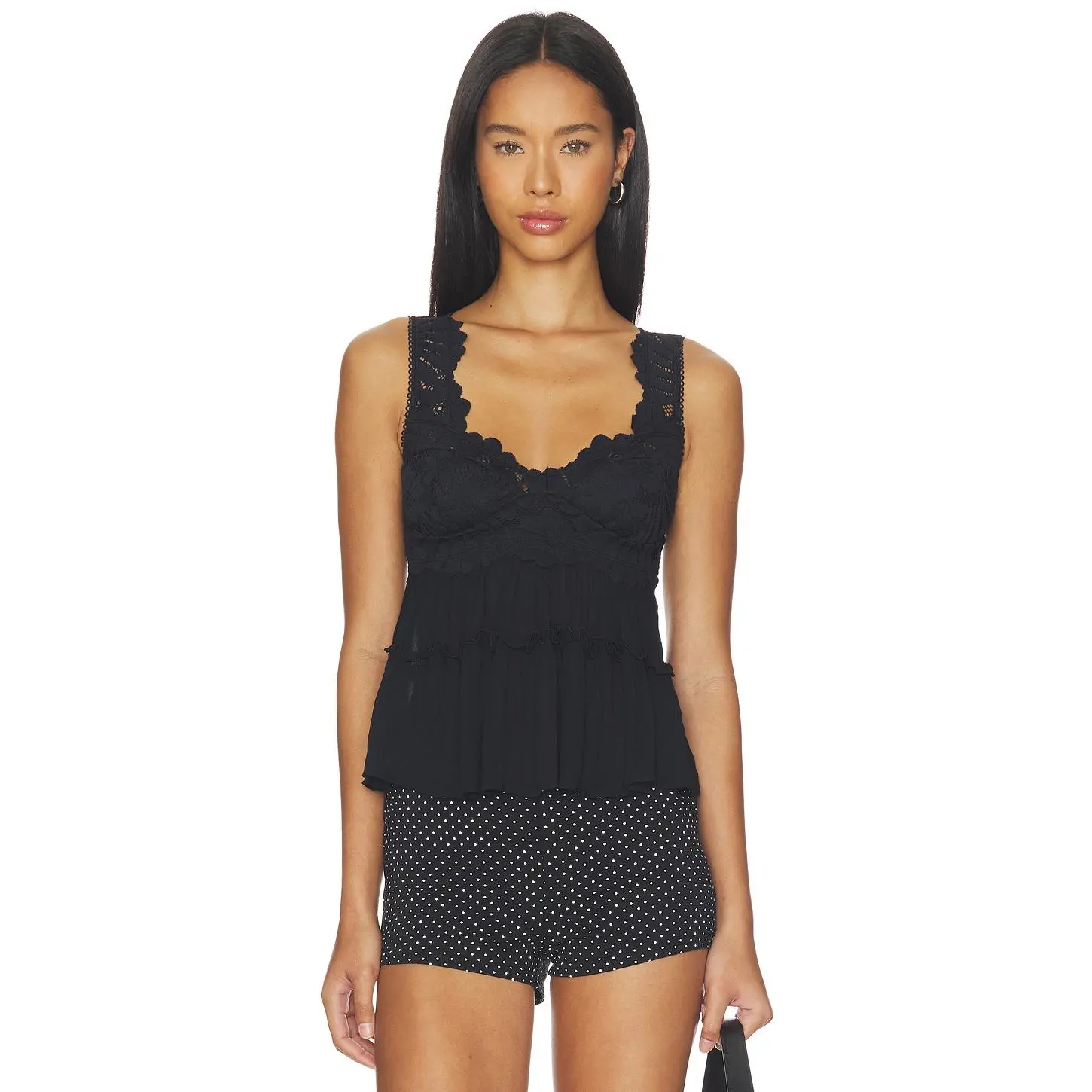 Free People Petal Party Shapeless in Black