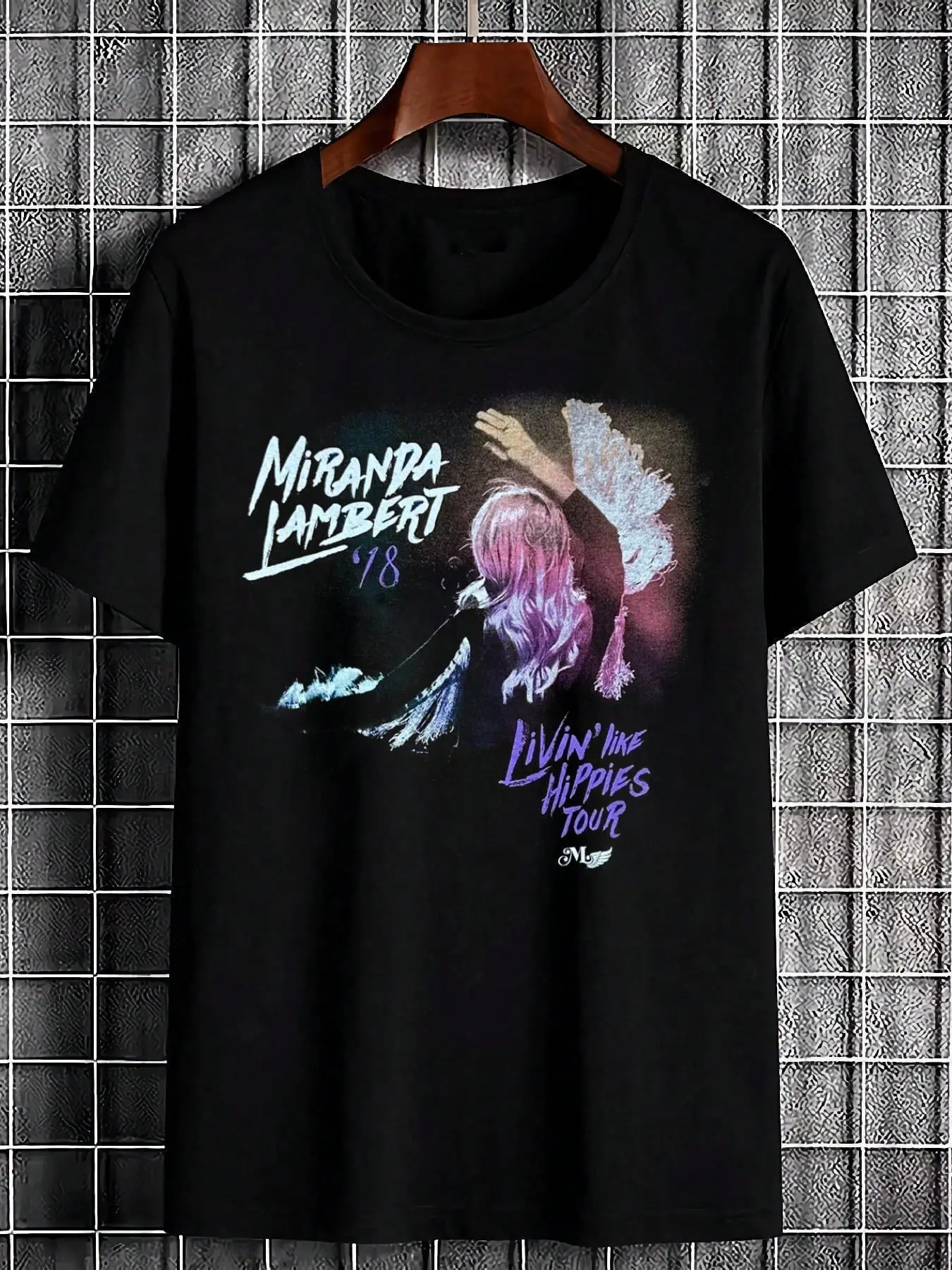 Vintage Miranda Lambert T-Shirt Womens Large Black Country Music Tour 2018 Tee Shirt HGB10806