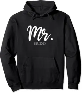 Wedding Matching Gifts Mr. Est. 2023 Groom Pullover Hoodie - Jessicabal Shop 41B09X5DX3GZ