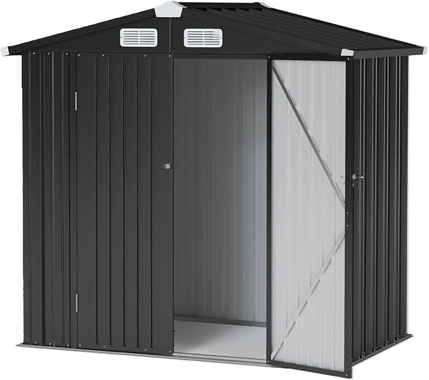 Transform Your Backyard in Minutes! Aoxun 6x4 FT Metal Storage Shed – Sloping Roof, Lockable Door & Rust-Proof Galvanized Steel! Perfect for Patio, Lawn & Garden Tools. #BackyardOrganization #ToolShed #OutdoorStorage