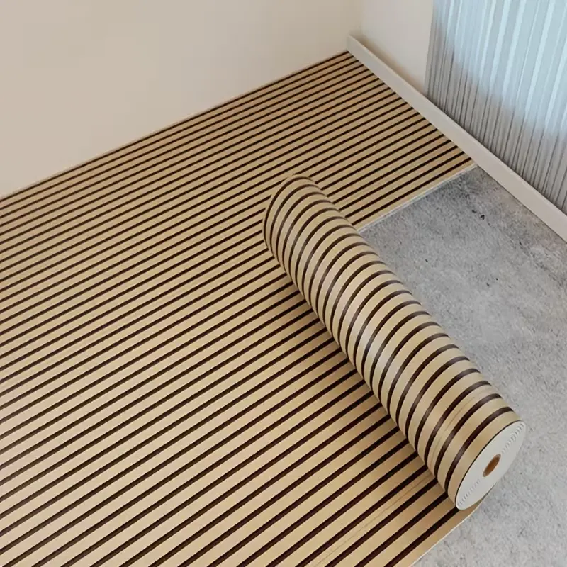 Self-Adhesive Peel and Stick Wood Grain Wall Sticker Roll, Thickened Easy DIY Textured Wall Paper, Decorative Wallpaper for Ceiling Partition and Interior Walls, Multiple Indoor Bedroom Home Scenarios