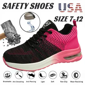 Women's Puncture Proof Work Boots Anti-Crush Non-Slip Comfort