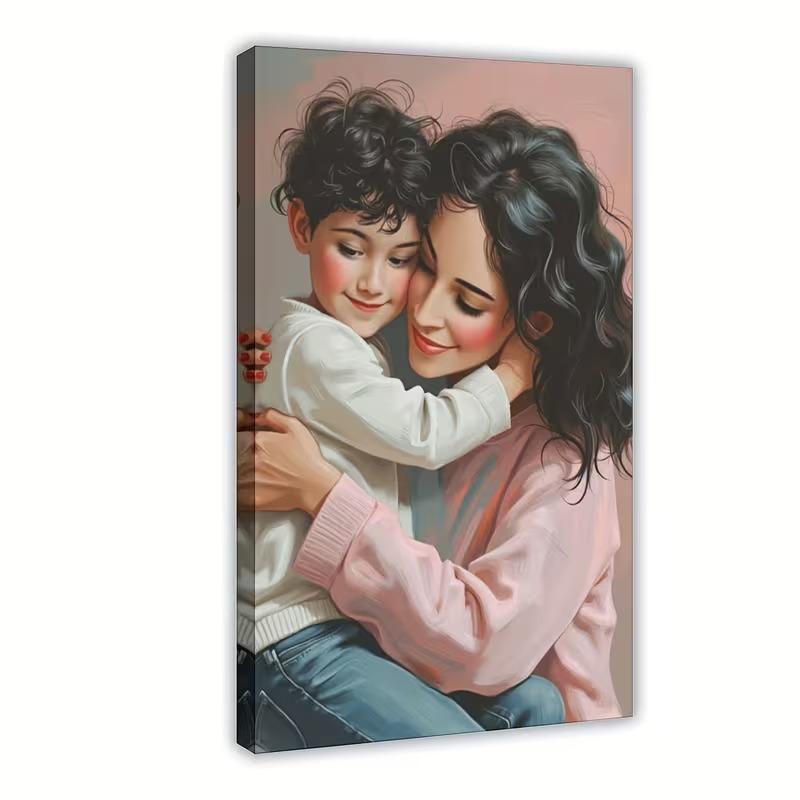 2D Flat, Custom Comic Style Photo Canvas - Personalized Family Portrait with Your Photos, Anime/ Manga-Style Face & Hair - Durable Framed Wall Art for Home, Office, /s - Unique Birthday/Anniversary/Christmas Gift (/Outdoor Use)