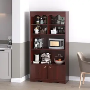 Bookshelves and Bookcases, Display Cabinet with Door, Floor Standing 5 Tier Office Storage Shelves, Toy Storage Organizer, 63 in Tall Bookcase for Home Office Living Room Playroom