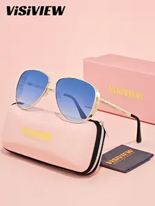 1 Pair Visiview Unisex Frog Frame Full-Rim Sunglasses, Meticulous Craftsmanship,Reflecting Taste, UV400